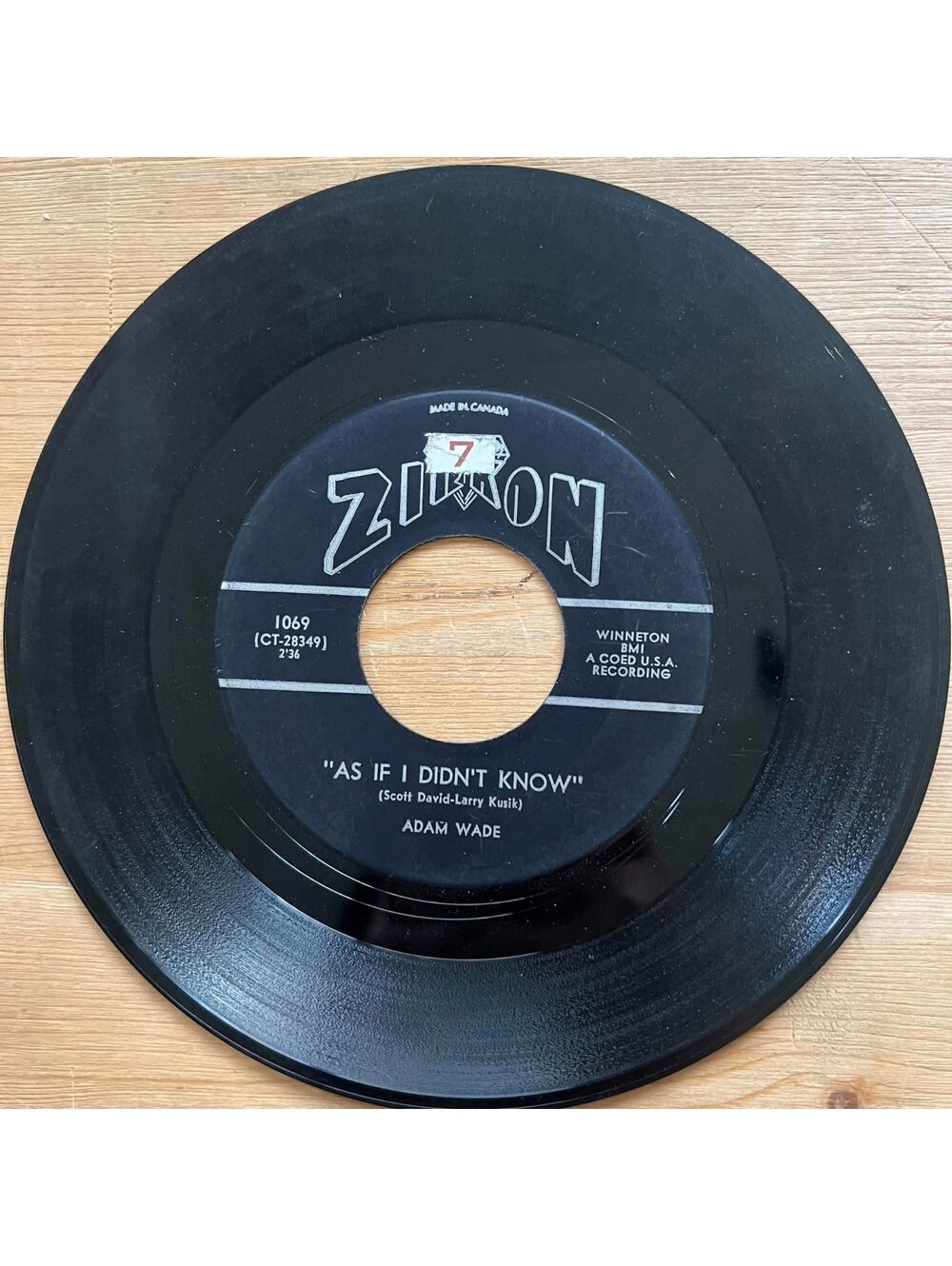 Adam Wade - As if I Didn't Know/Playin' Around 45rpm VG+ R19